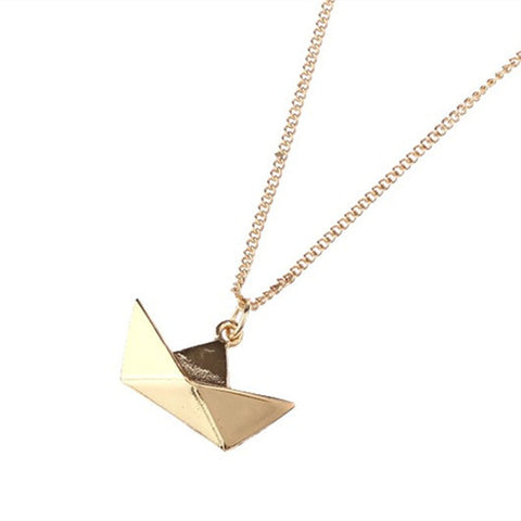 Simply Fashion - Origami Boat Necklace